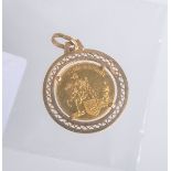 Dukatenförmige Goldmedaille in 986 GG (1961)