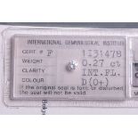 Einzeldiamant 0.27 ct/LC/D