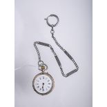 Damentaschenuhr 800 Silber (wohl um 1900)