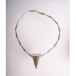 Collier aus Silber m. 750 GG,