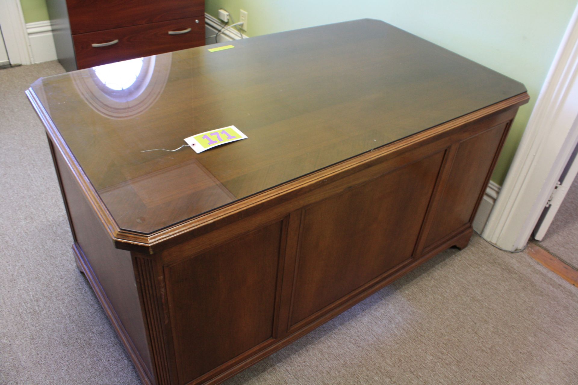 Vintage Wood Desk, 5'x33x30H