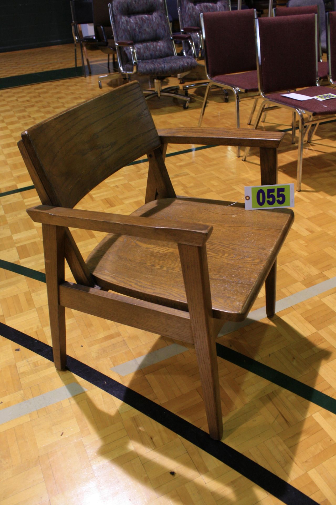 "Myrtle Desk Co." Solid Oak Chair