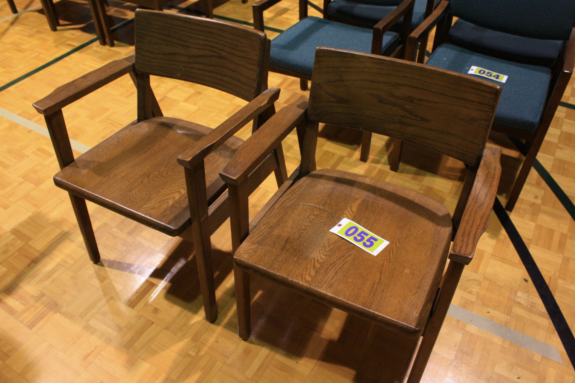 "Myrtle Desk Co." Solid Oak Chair - Image 2 of 2