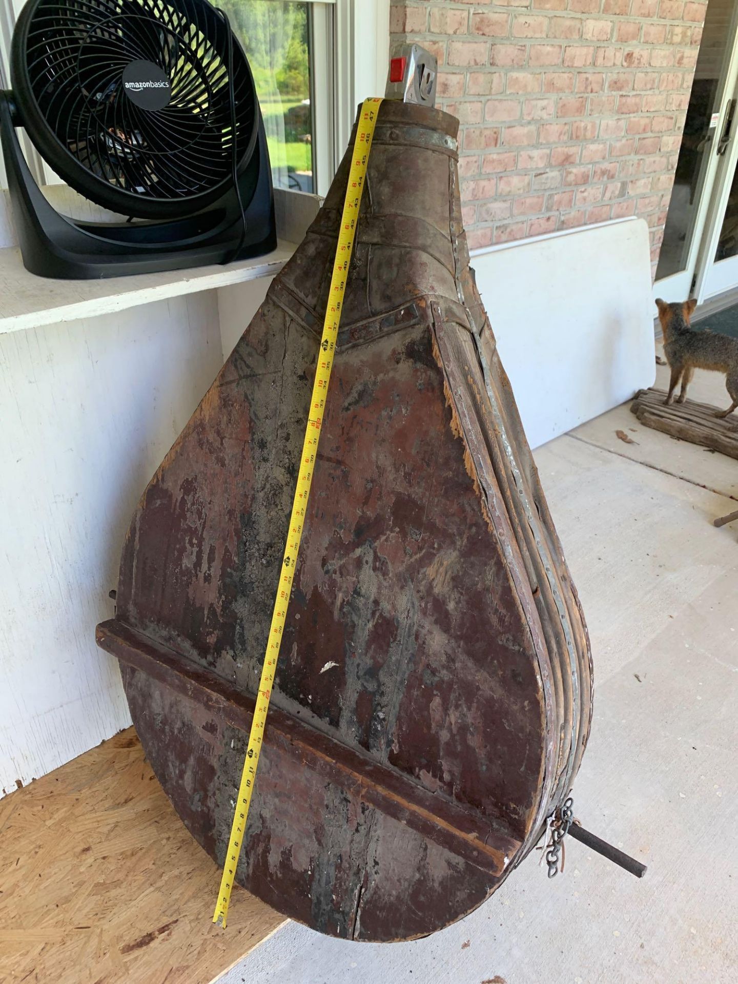 Large Cast Iron Syrup Pot, Large Blacksmith Bellow - Image 4 of 4