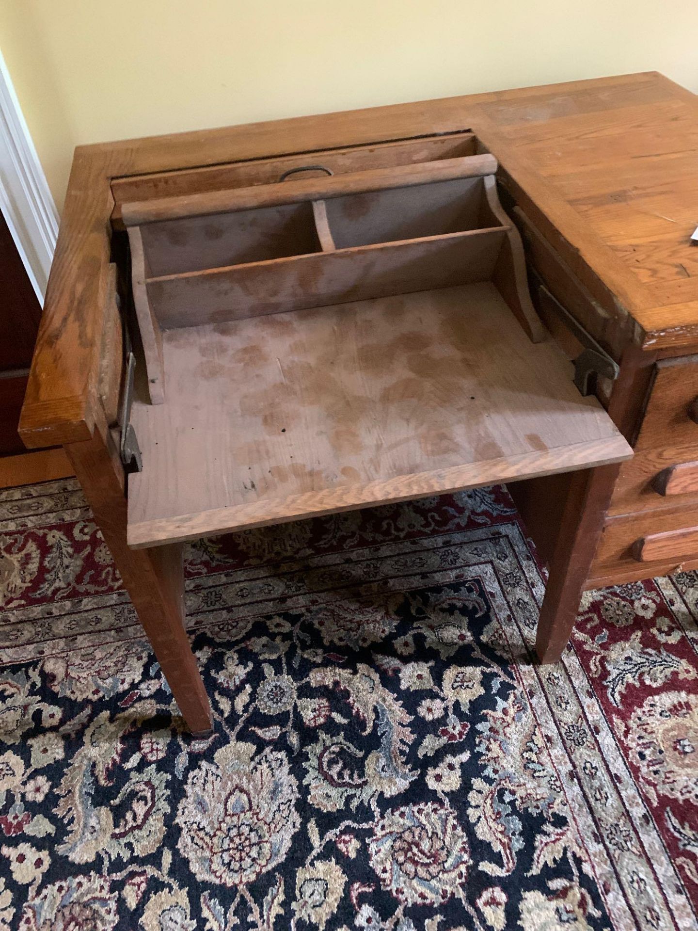 Oak Typewriter Desk (In Foyer) - Image 2 of 2