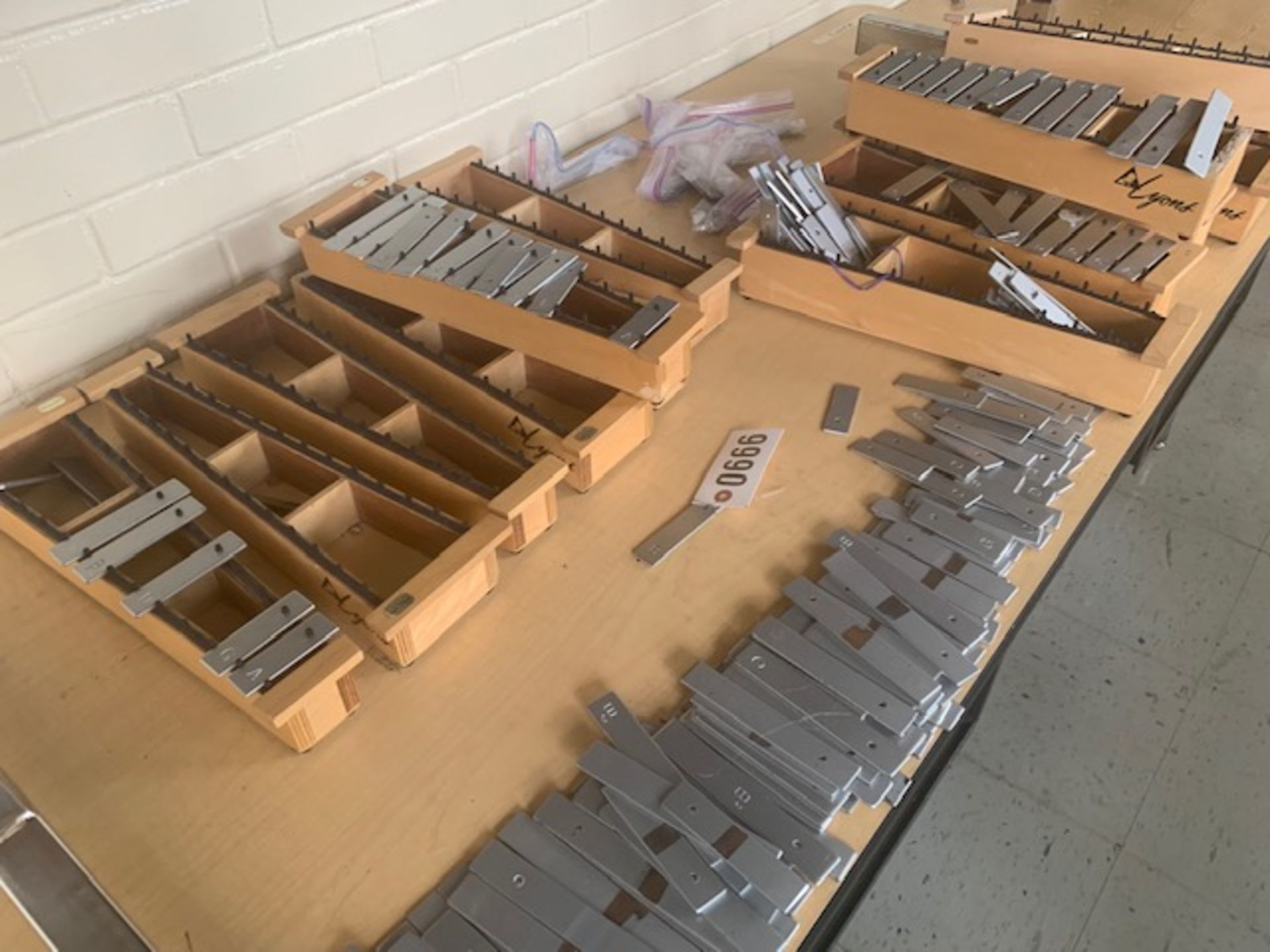 Lyons Xylophones, w/Metal Bars, Approx 6"Wx16"Lx3"H, No Mallets