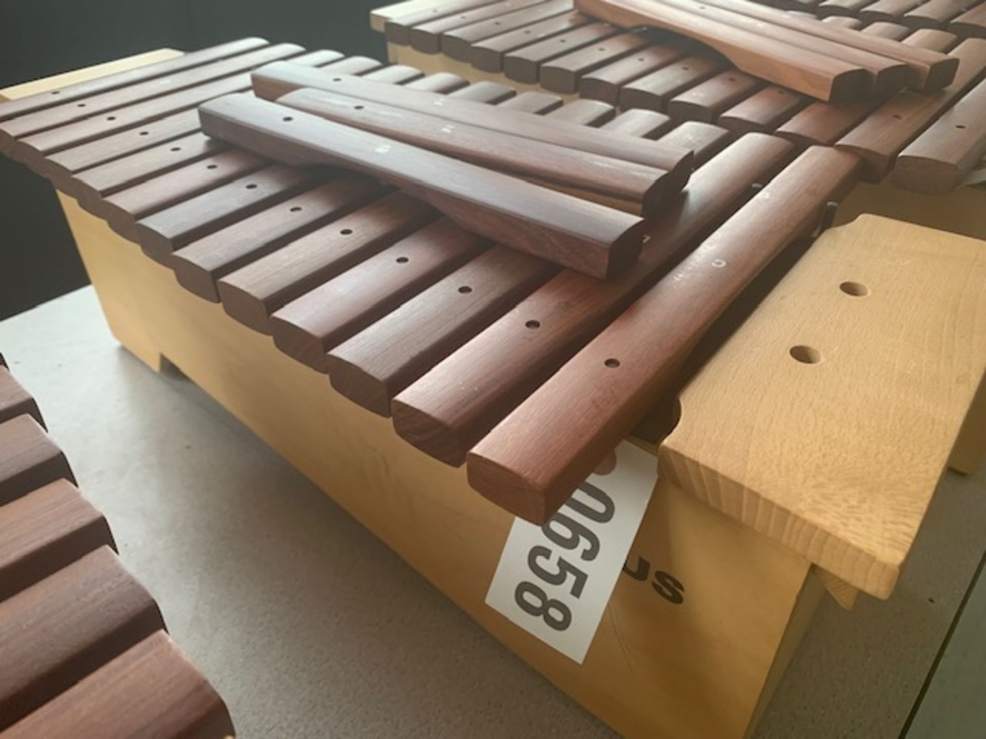 Emus Xylophone, Wood Base, Approx 10"Wx20"Lx12"H, w/Wood Bars, Used, Sold as shown in Photo