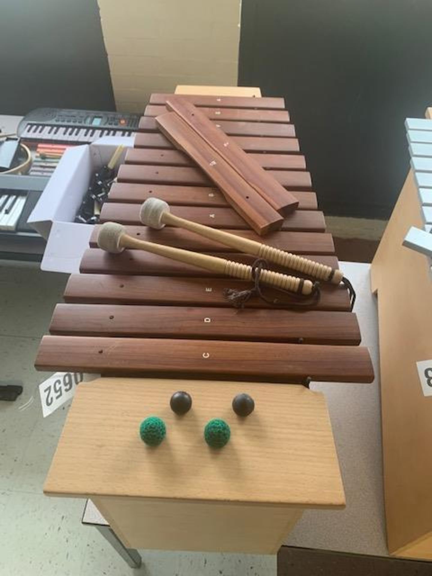 Emus Xylophone, Wood Base, Approx 12"Wx24"Lx24"H, w/Wood Bars. NOTE: Minor Separation of Plywood - Image 2 of 2