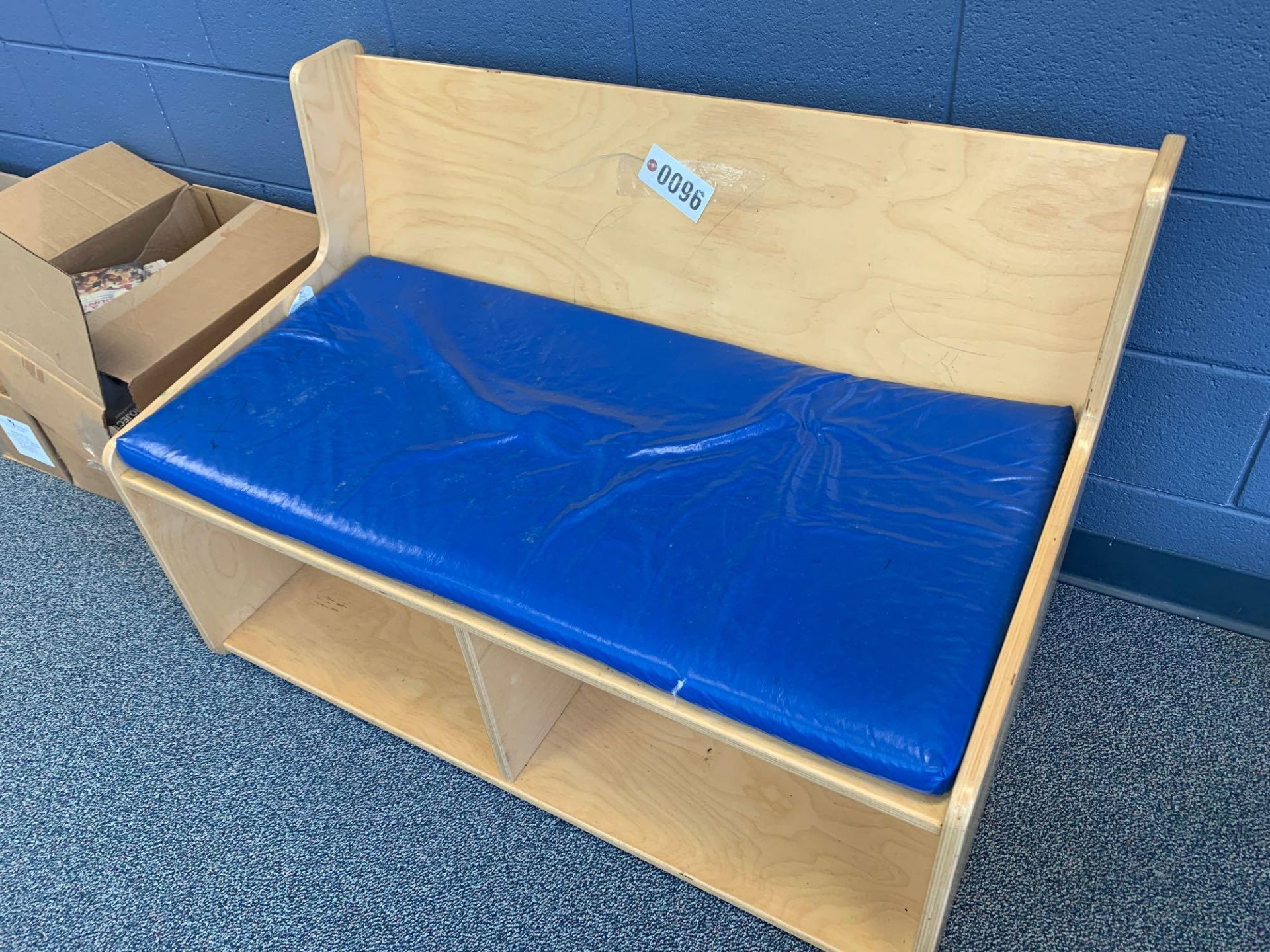 Child Wood Bench w/Cushion - Library - Image 2 of 3