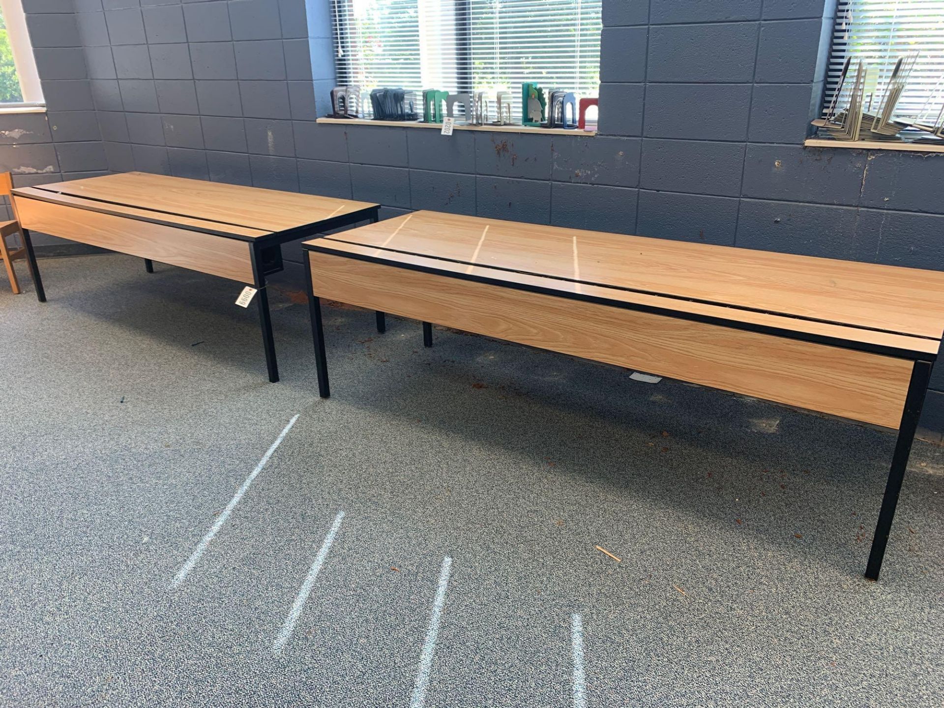 Laminate Wood-Grain Computer Table w/Metal Frame - Image 2 of 3