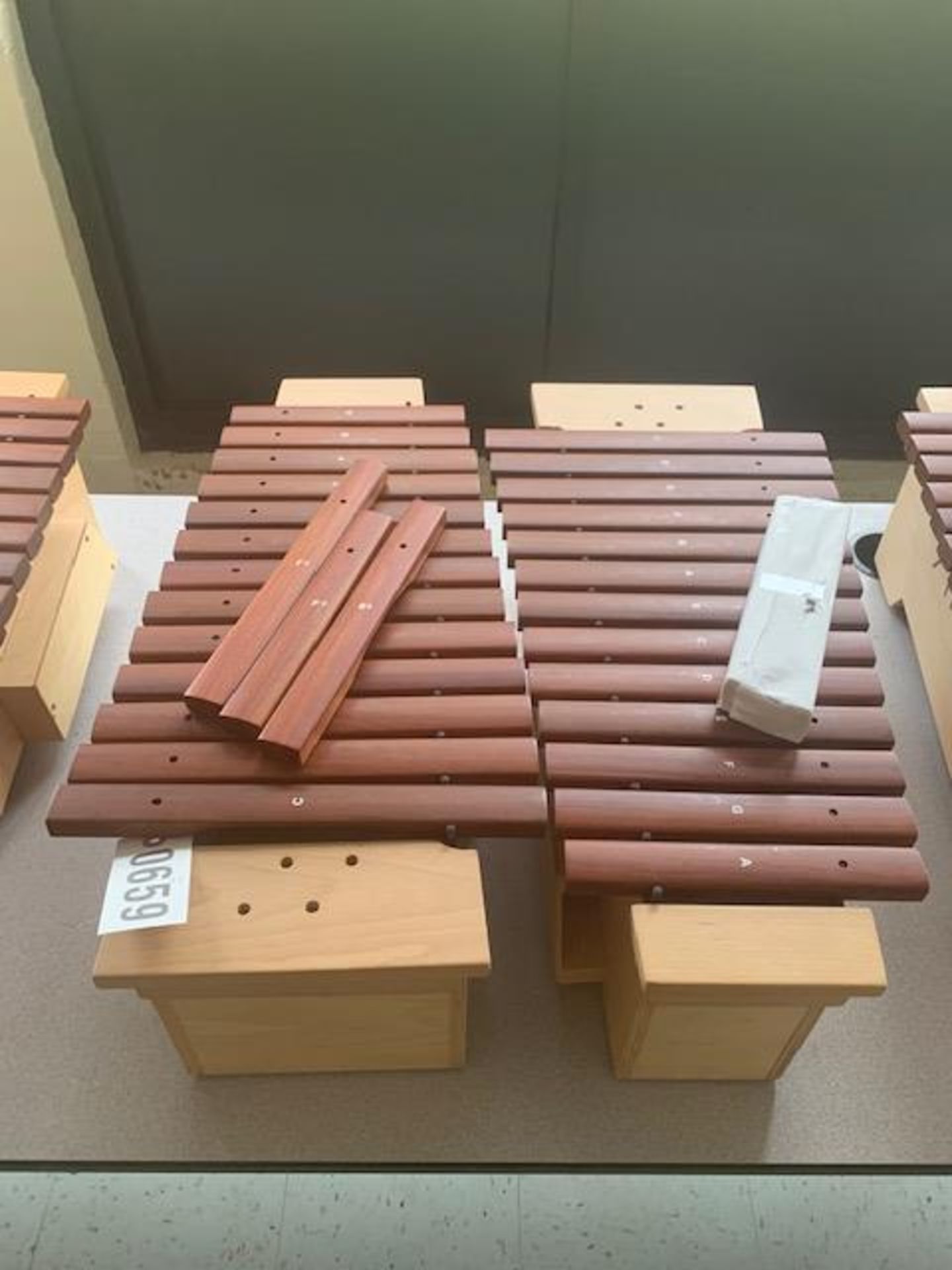 Emus Xylophone, Wood Base, Approx 10"Wx20"Lx12"H, w/Wood Bars, Used, Sold as shown in Photo - Image 2 of 2