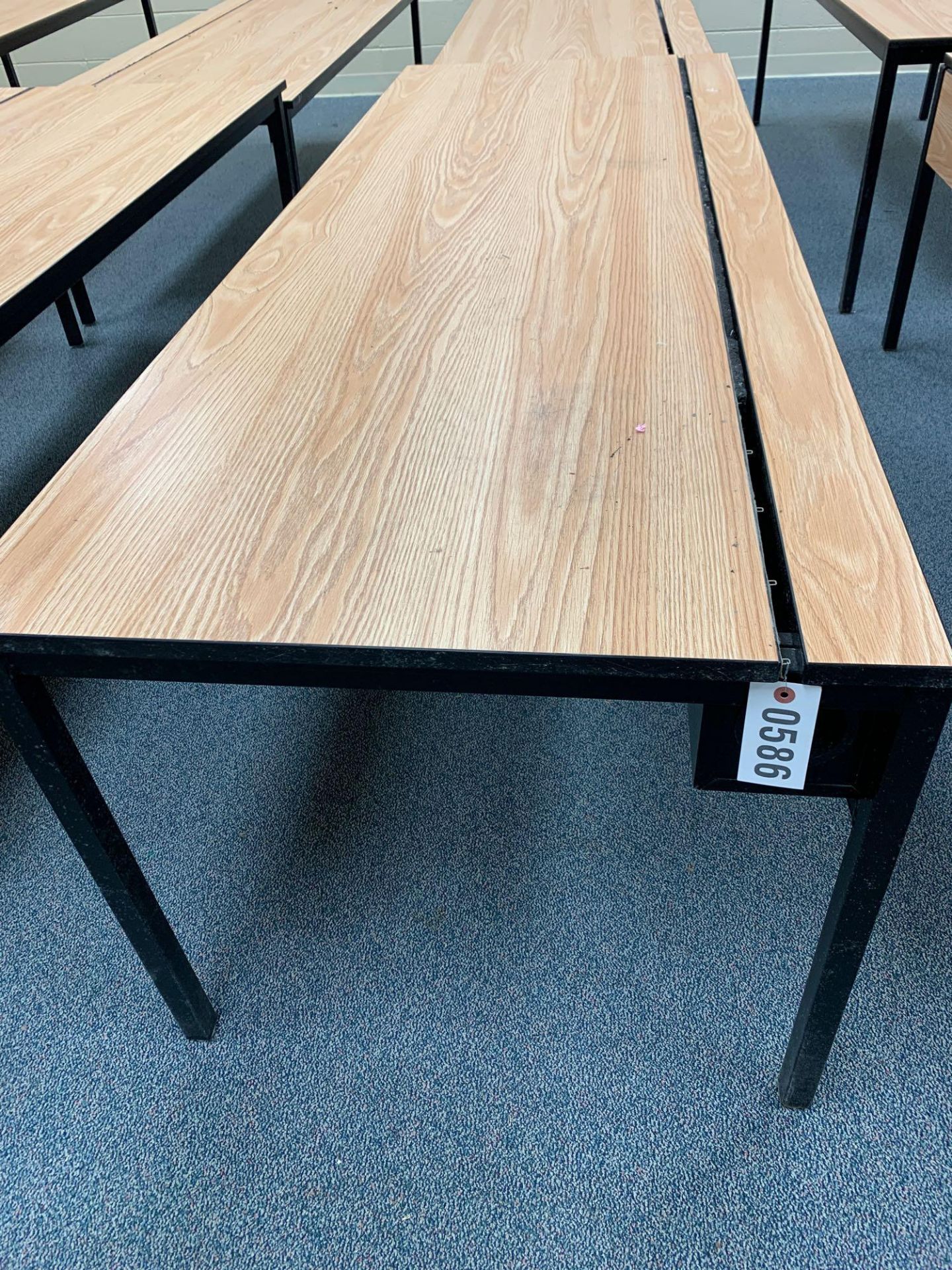 Woodgrain Laminated Computer Classroom Table - Image 2 of 2