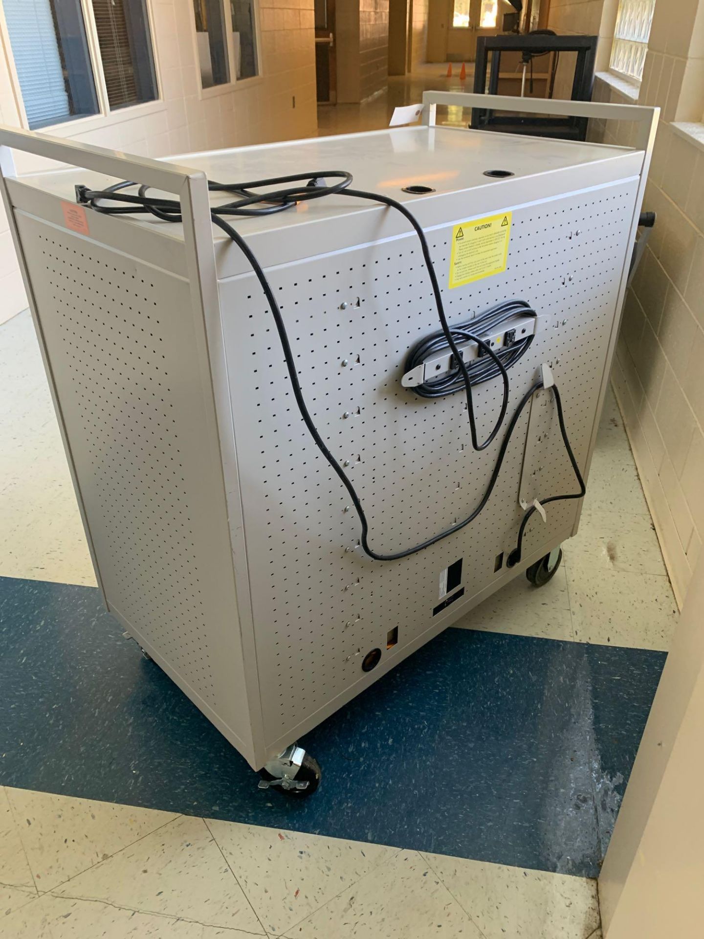 Metal Rolling Computer Cart w/Power Strip - Image 3 of 3