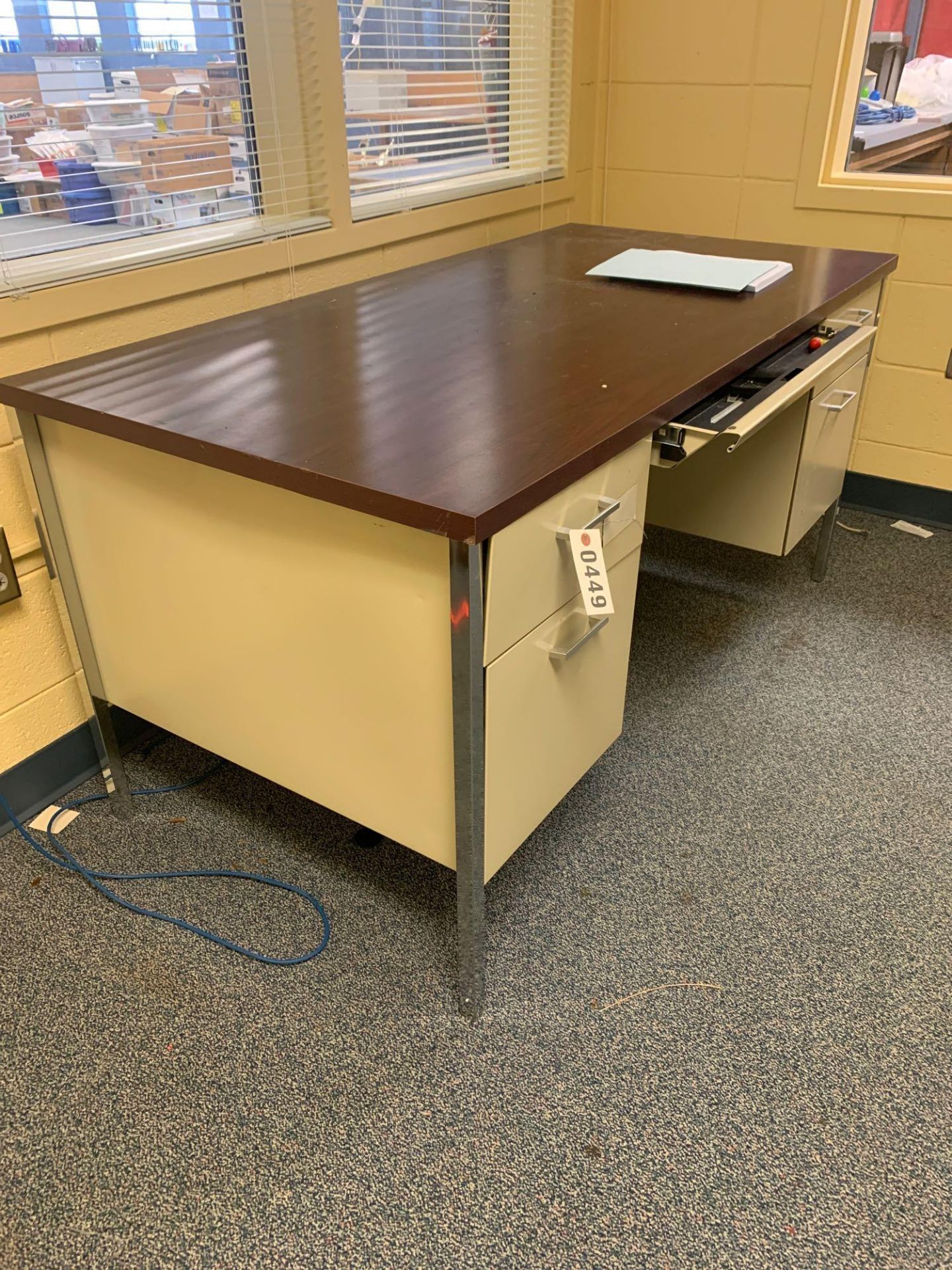 Metal Office Desk 5'x30"x30" - Library - Image 2 of 2