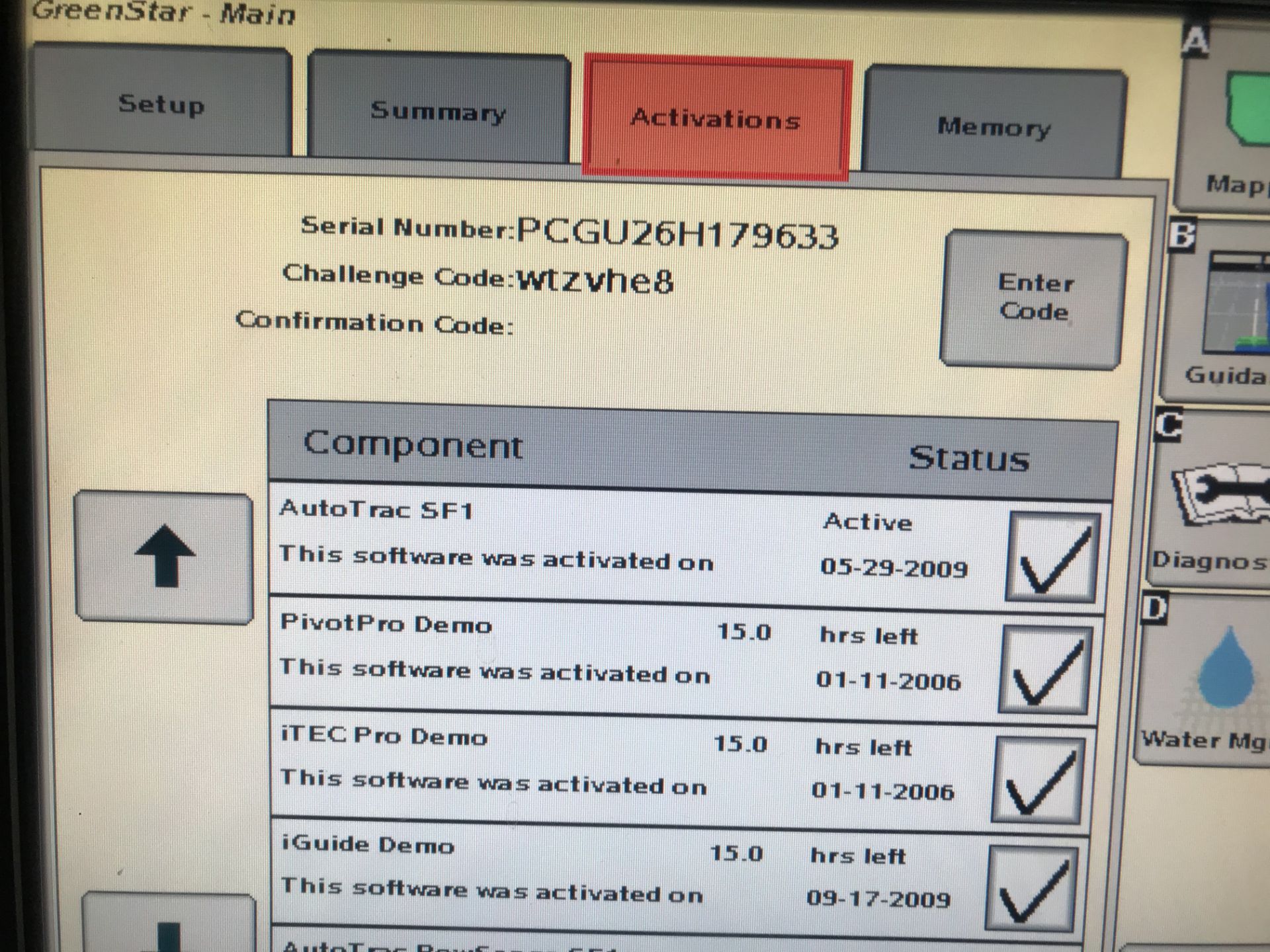 2008 John Deere 2600 Display