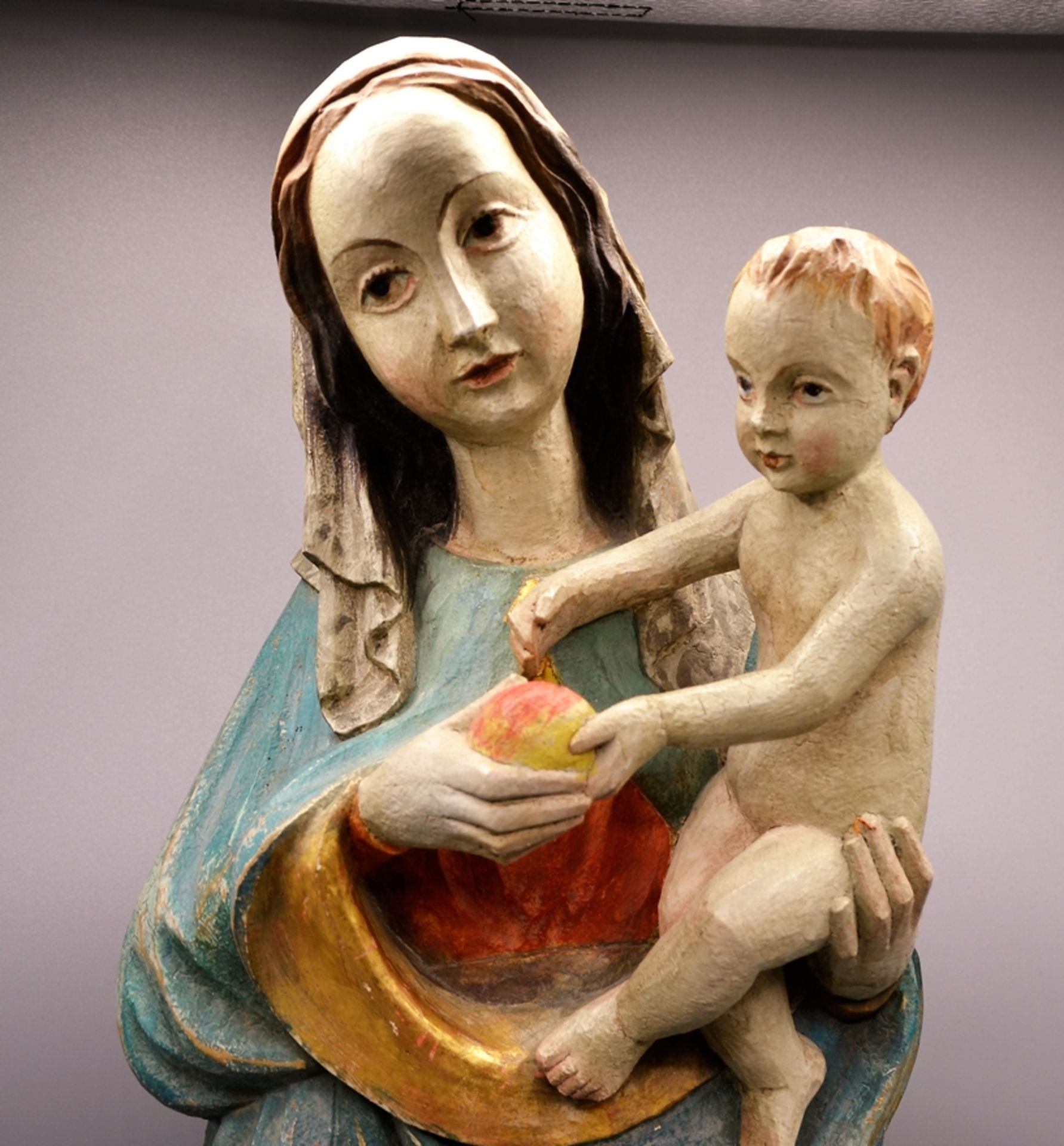 Schnitzfigur Madonna ca. 57 cm - Bild 2 aus 3