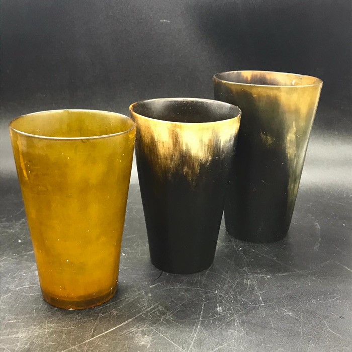 A Set of six horn cups. - Image 3 of 3