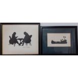A pair of miniature Silhouettes by Elizabeth Baverstock.