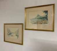 A pair of limited edition prints depicting "Ipanema Beach Rio de Janeiro" and "Venetian Dawn