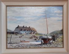 Bradley Gale (act. XX) British, "Porlock weir", signed lower right, titled label verso, oil on