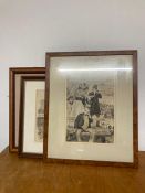 A group of two horse racing prints and engraving, "Sporting sheet Amlamac 1840 Grand Stand