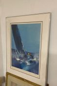 A lithograph depicting a Spinnaker, signed (Donald Hamilton Fraser ?) and numbered 49/250 in pencil,