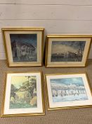 A group of four prints after Peter Kettle, depicting Covent Garden places, signed and numbered 24 of