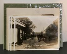 A group of photographies of old pictures showing "Brockenhurst road, South Ascot" and "Silwood road,