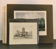 A group of 19th century English prints, some hand coloured, depicting "Windsor Castle", "New