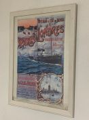 "La Vie du Rail n°14 Paris Londres Traversée maritime Gray", a poster framed and glazed, (60x40