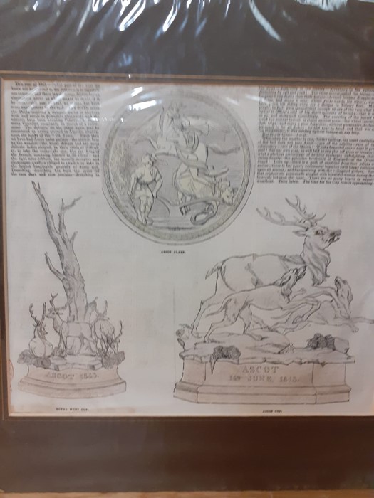 A collection of prints depicting Ascot race's cups and prizes, comprising "The Royal Hunt Cup" ( - Image 5 of 6