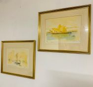 A pair of limited edition prints depicting "The Sounds of Sydney" and "Hong Kong harbour. The old