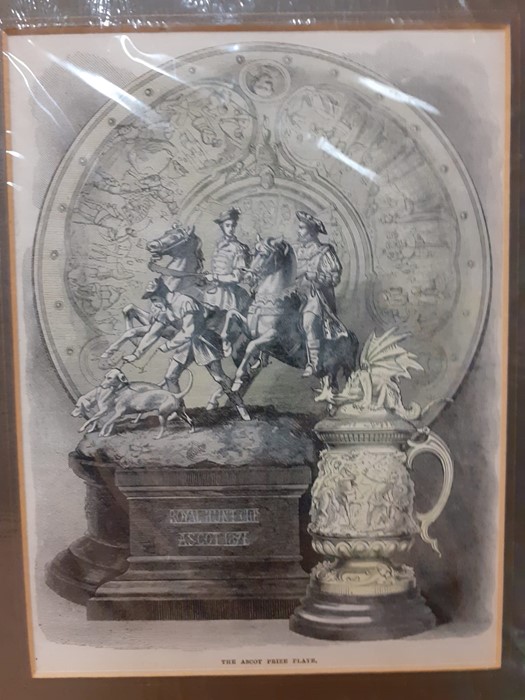 A collection of prints depicting Ascot race's cups and prizes, comprising "The Royal Hunt Cup" ( - Image 3 of 6