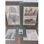 A collection of prints depicting Ascot race's cups and prizes, comprising "The Royal Hunt Cup" (