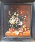 Still Life of Flowers on a Ledge by Eric Paetz (64.8cm x 72.4cm)