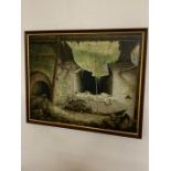 A 20th century English school, New ruins, signed: 'M.Cook' and dated 1980 verso, oil on canvas,