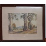 Arnold Henry Jarvis (1881-1959) Australian, 'Landscape with red gums', signed lower left,