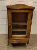 A mahogany wall hanging candle box or display case