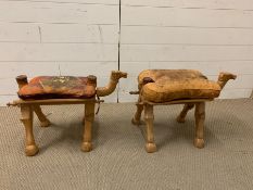 A pair of kirtan camel stools AF