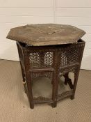 An Anglo Indian style carved wood tea table AF