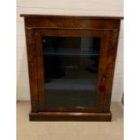 A Pier display cabinet with floral marquetry and gilt metal mounts, single glazed door opening to