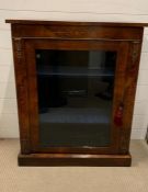 A Pier display cabinet with floral marquetry and gilt metal mounts, single glazed door opening to