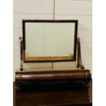 A Mahogany toilet mirror, the base with two drawers. (AF)