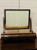 A Mahogany toilet mirror, the base with two drawers. (AF)