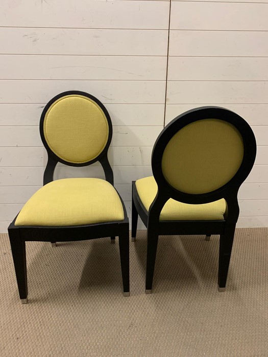 Two bedroom chairs,by PIERRE CRONJE with yellow seat pads - Image 3 of 3