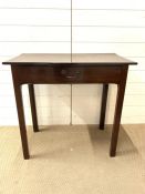 A Mahogany hall table with center drawers )H 76 cm x D 45 cm x L 82cm)