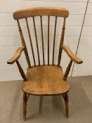 An oak farmhouse chair