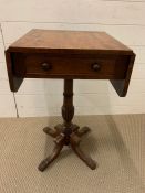 A Satinwood Pembroke table with a single drawer.