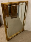 A large gilt framed mirror (96 h x 69cm )