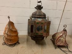 Three Moroccan lamps